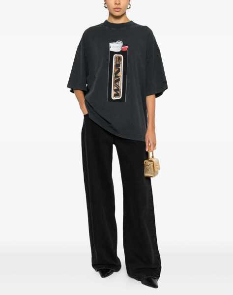 Tricouri Alexander Wang Lighter Graphic T-Shirt BLACK Femei (BM 19688981) 2