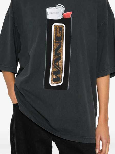 Tricouri Alexander Wang Lighter Graphic T-Shirt BLACK Femei (BM 19688981) 5
