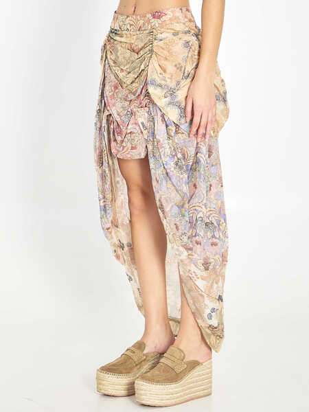 Fuste ZIMMERMANN Rebellion Draped Midi Skirt MULTICOLOR Femei (BM 19688996) 2