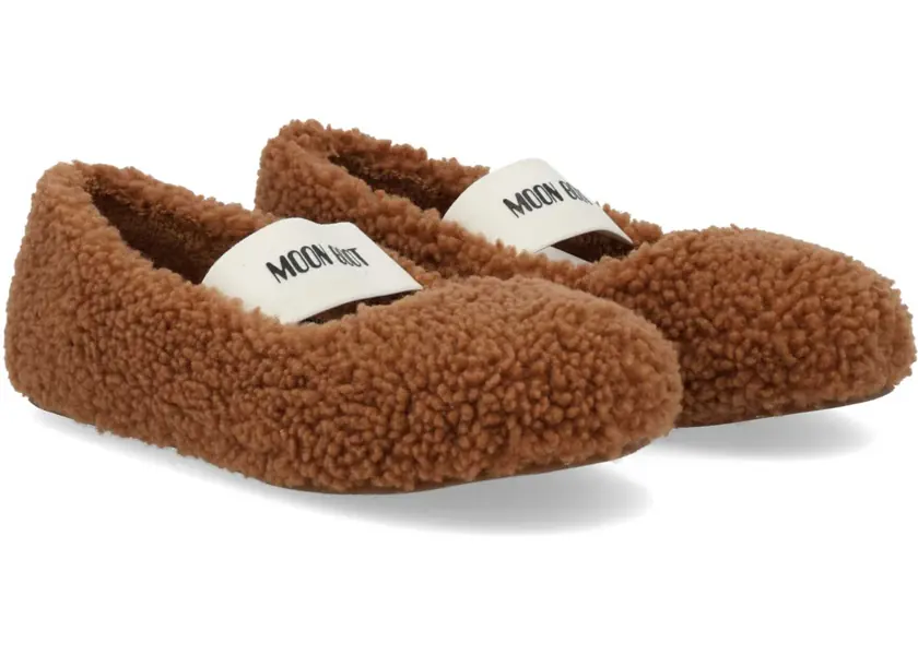 Espadrile Moon Boot Shearling Ballerina BROWN Barbati (BM 19689032) 2