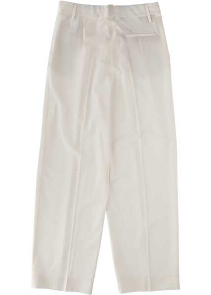 Pantaloni casual Fabiana Filippi Wool Panalone IVORY Femei (BM 19689101) 2