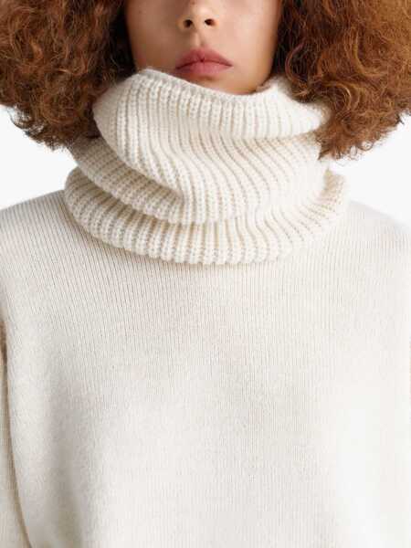 Esarfe LEMAIRE Snood Scarf WHITE Barbati (BM 19689122) 3