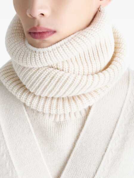 Esarfe LEMAIRE Snood Scarf WHITE Barbati (BM 19689122) 4