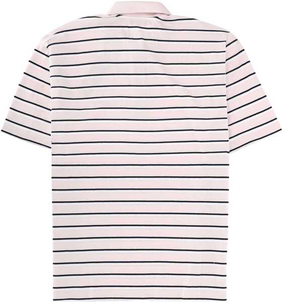 Tricouri Polo ROTATE Birger Christensen Striped Polo Shirt With Logo PINK Femei (BM 19689149) 2