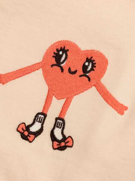 Hanorace MINI RODINI Heart In Shoes Jersey PINK Fete (BM 19689152) 4