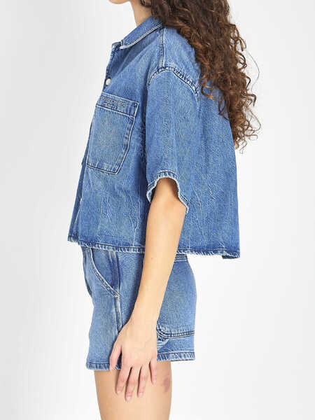 Camasi de blugi Alexander Wang Cropped Denim Shirt BLUE Femei (BM 19689221) 3
