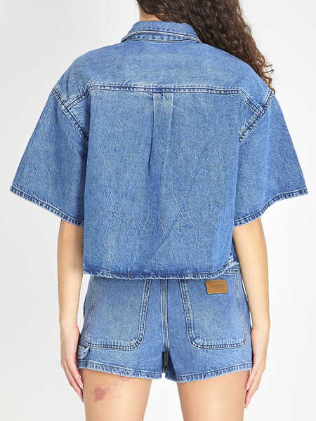 Camasi de blugi Alexander Wang Cropped Denim Shirt BLUE Femei (BM 19689221) 4