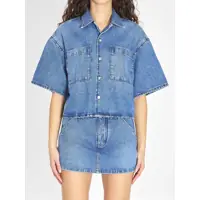 Camasi de blugi Cropped Denim Shirt Femei