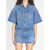 Alexander Wang Cropped Denim Shirt BLUE