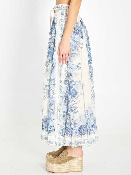 Fuste ZIMMERMANN Wanderlust Maxi Skirt BLUE Femei (BM 19689233) 3