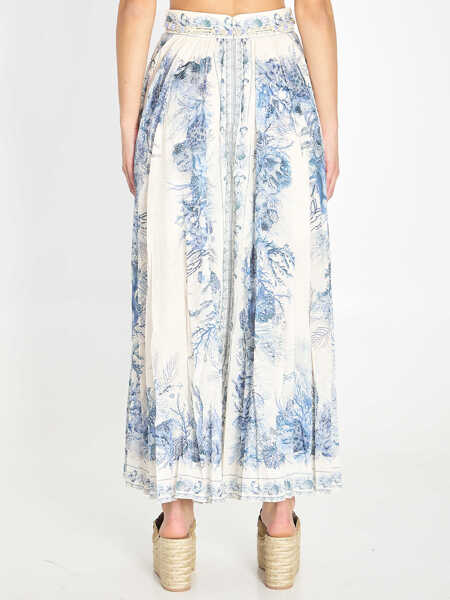 Fuste ZIMMERMANN Wanderlust Maxi Skirt BLUE Femei (BM 19689233) 4