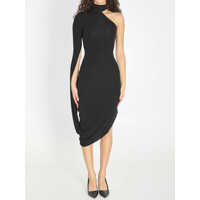 Rochii elegante Draped Midi Dress Femei