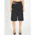Chloe Bermuda Shorts With Double Belt BLACK