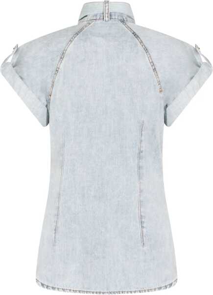 Camasi ZIMMERMANN Denim Tie Neck Shirt LIGHT BLUE Femei (BM 19689281) 2