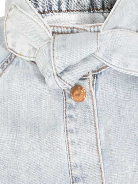 Camasi ZIMMERMANN Denim Tie Neck Shirt LIGHT BLUE Femei (BM 19689281) 3