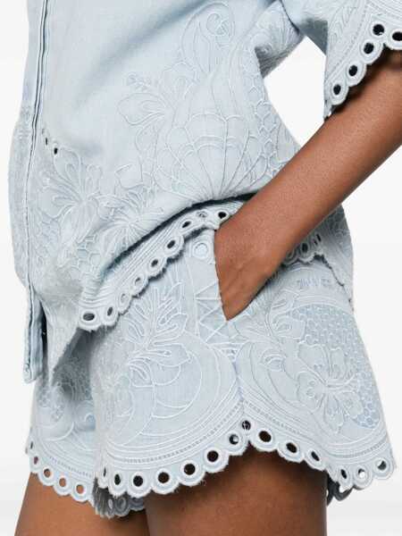 Pantaloni scurti ZIMMERMANN Daylight Denim Shorts LIGHT BLUE Femei (BM 19689284) 5