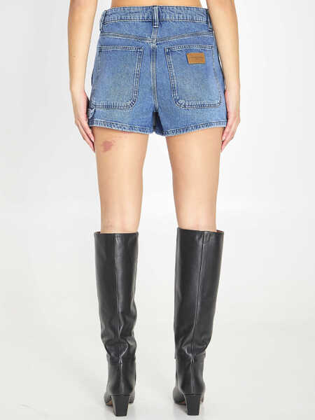 Pantaloni scurti Alexander Wang Denim Carpenter Mini Skort BLUE Femei (BM 19689296) 4