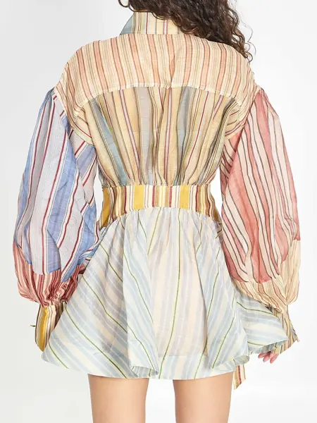 Rochii elegante ZIMMERMANN Rebellion Striped Mini Dress MULTICOLOR Femei (BM 19689302) 4
