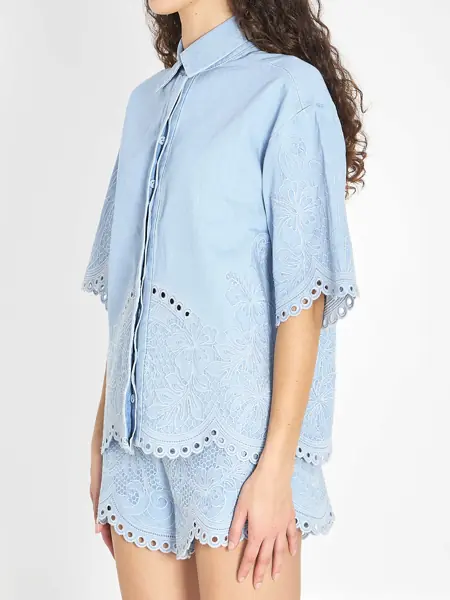 Camasi de blugi ZIMMERMANN Daylight Denim Shirt LIGHT BLUE Femei (BM 19689305) 2