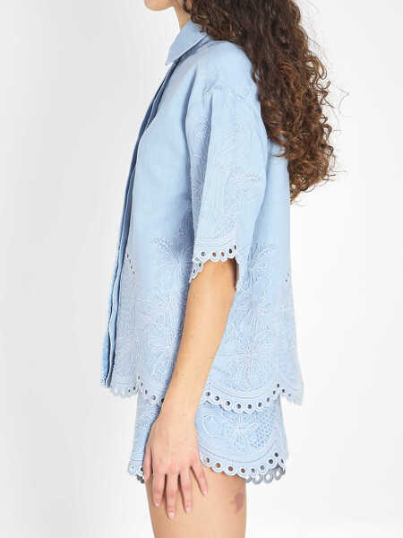 Camasi de blugi ZIMMERMANN Daylight Denim Shirt LIGHT BLUE Femei (BM 19689305) 3