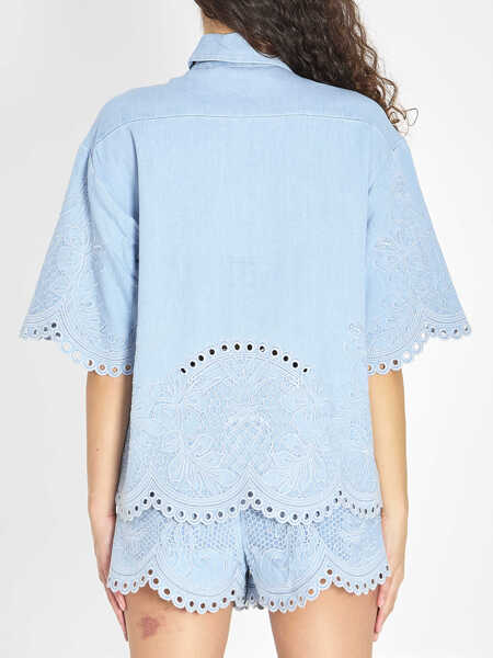 Camasi de blugi ZIMMERMANN Daylight Denim Shirt LIGHT BLUE Femei (BM 19689305) 4