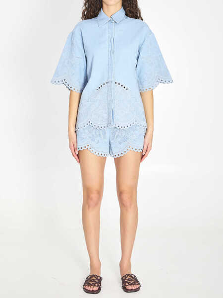 Camasi de blugi ZIMMERMANN Daylight Denim Shirt LIGHT BLUE Femei (BM 19689305) 5