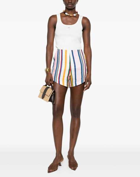 Topuri Pinko Ribbed tank Top with Love Birds logo BIANCO-BIANCANEVE Femei (BM 19689407) 2