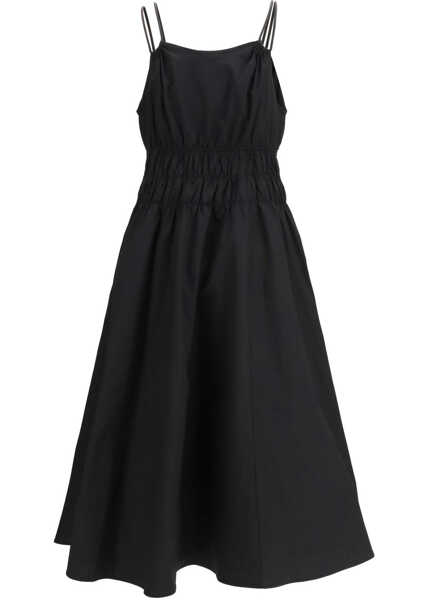 Rochii Pinko Shirred V-neck Dress NERO LIMOUSINE Femei (BM 19689416) 2