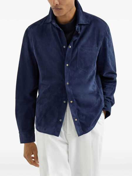 Camasi casual Brunello Cucinelli Suede Shirt PILOTA Barbati (BM 19689422) 4