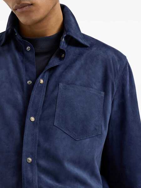 Camasi casual Brunello Cucinelli Suede Shirt PILOTA Barbati (BM 19689422) 5