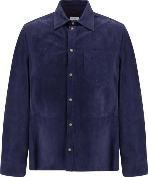 Camasi casual Brunello Cucinelli Suede Shirt PILOTA Barbati (BM 19689422) 1