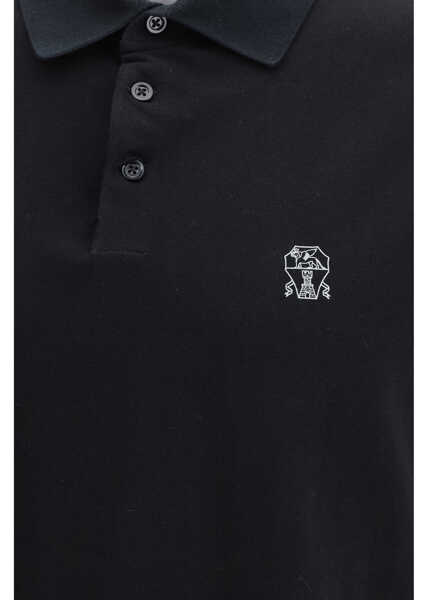 Tricouri Polo Brunello Cucinelli Polo Shirt NEROGRIGIO Barbati (BM 19689428) 3