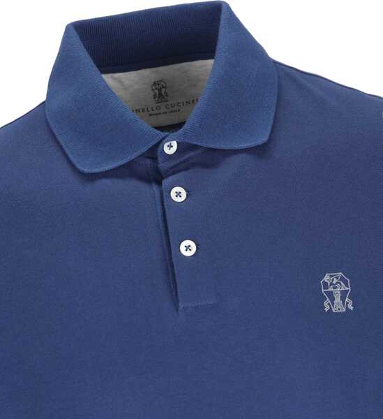 Tricouri Polo Brunello Cucinelli Polo Shirt AVIO COLORATOGRIGIO CHIARO Barbati (BM 19689434) 4