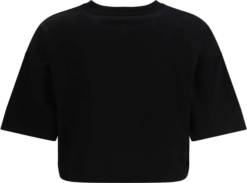 Tricouri Balmain Brush print boxy cropped T-shirt NOIR/BLANC Femei (BM 19689449) 2