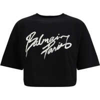 Tricouri Brush print boxy cropped T-shirt Femei