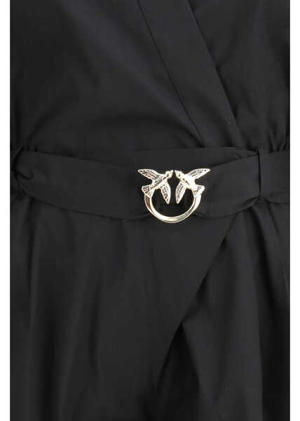 Salopete Pinko Buckle-belted Playsuit NERO LIMOUSINE Femei (BM 19689455) 3