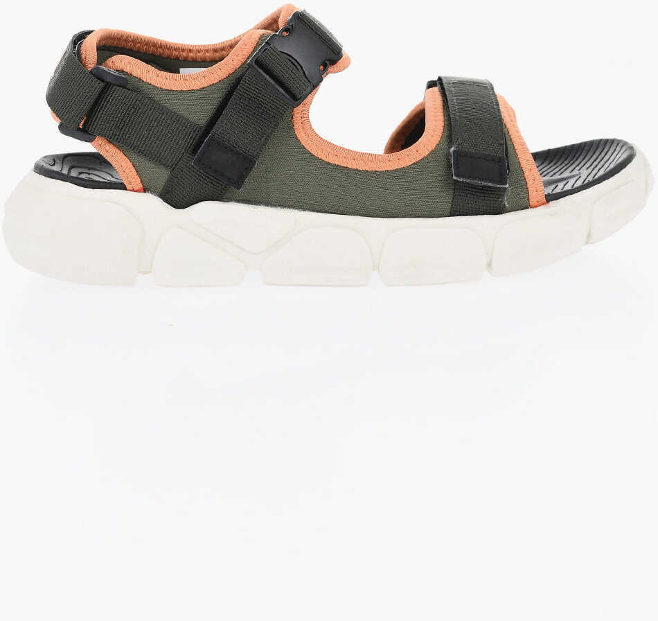Sandale Diesel Canvas Sport Sandals With Velcro Closure Military Green Baieti (BM 19689500) 3