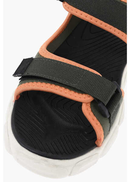 Sandale Diesel Canvas Sport Sandals With Velcro Closure Military Green Baieti (BM 19689500) 4