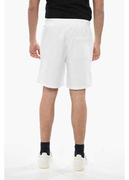 Pantaloni scurti DSQUARED2 Brushed Cotton Shorts With Elastic Waistband White Barbati (BM 19689518) 2