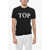 DSQUARED2 Crew Neck Top Cotton T-Shirt With Print Black