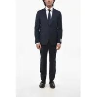 Costume Cc Collection Pinstriped Virgin Wool Suit With Notch Lapel Barbati