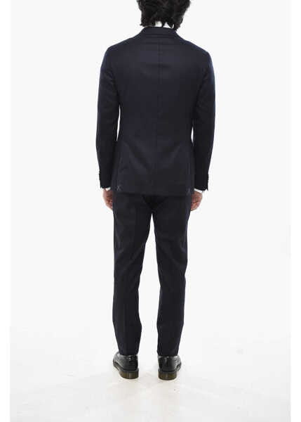 Costume CORNELIANI Cc Collection Virgin Wool Suit With Peak Lapel Midnight Blue Barbati (BM 19689542) 4