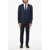 CORNELIANI Cc Collection Solid Color Virgin Wool Suit With Flap Pockets Blue