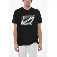 Tricouri Crew Neck Cotton T-Shirt With Printed Logo Barbati