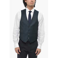 Veste costum Solid Color Virgin Wool Waistcoat Barbati