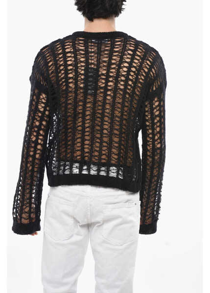 Pulovere DSQUARED2 Mohair Blend See Through Sweater Black Barbati (BM 19689587) 2