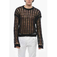 Pulovere Mohair Blend See Through Sweater Barbati