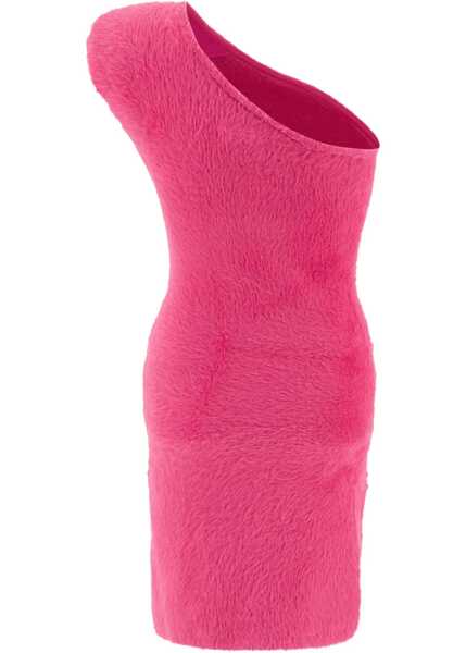 Rochii scurte UGG One-Shoulder Knitted Dress With Logo Charm Pink Femei (BM 19689608) 2