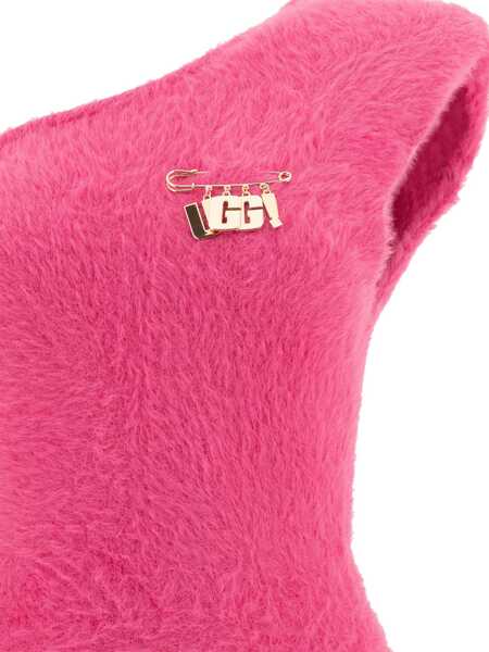 Rochii scurte UGG One-Shoulder Knitted Dress With Logo Charm Pink Femei (BM 19689608) 3