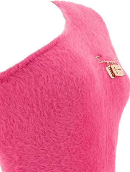 Rochii scurte UGG One-Shoulder Knitted Dress With Logo Charm Pink Femei (BM 19689608) 4